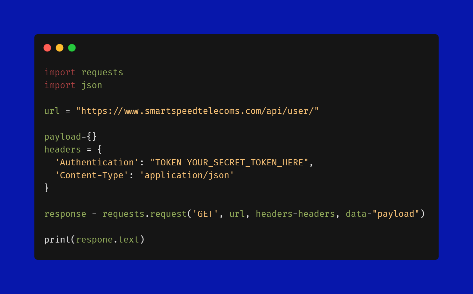 Developer integrating payments API on a phone